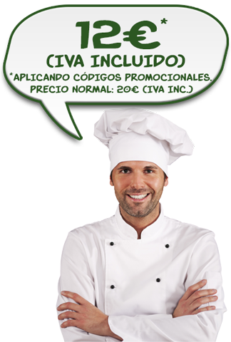 Anuncio Cocinero o Pinche Curso de Manipulador de Alimentos, por 12€, con Carnet y Certificado. Validez en toda España.